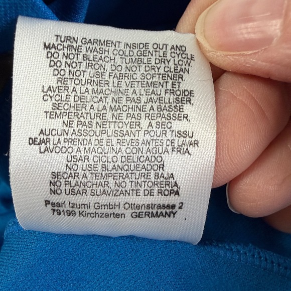 Pearl Izumi Mens 1/2 Zip Cycling Jersey Blue Size 2XL 3 Rear Pockets - Picture 7 of 7